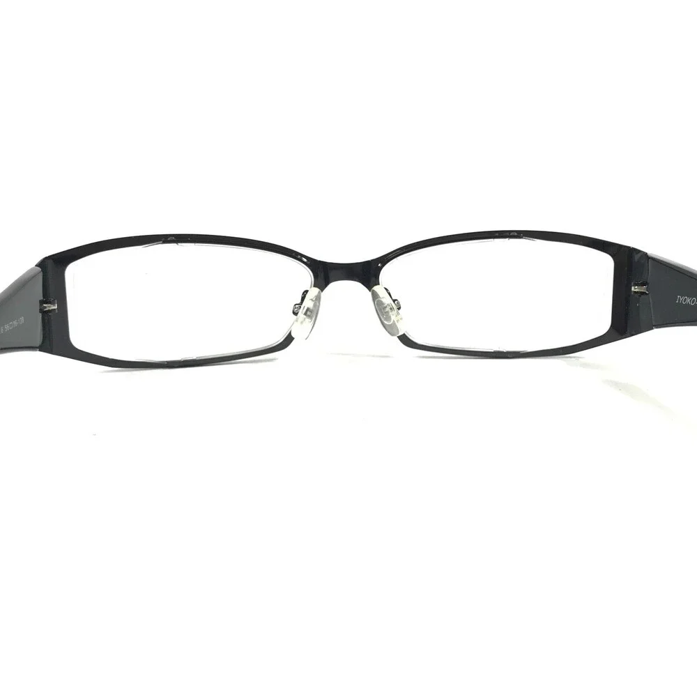 Iyoko-Inyake Eyeglasses Frames IY258 Col.6 Black Rectangular Half Rim 56-16-138